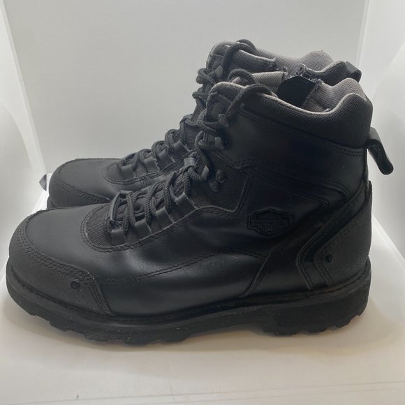 Harley Davidson Mens Downshift Black Oil Resistant Motorcycle Boots Size US 12 main image 10